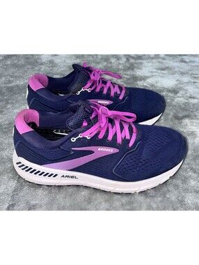Brooks Ariel 20 Womens Size 11EE Blue Pink White Athletic Running Shoes Sneakers